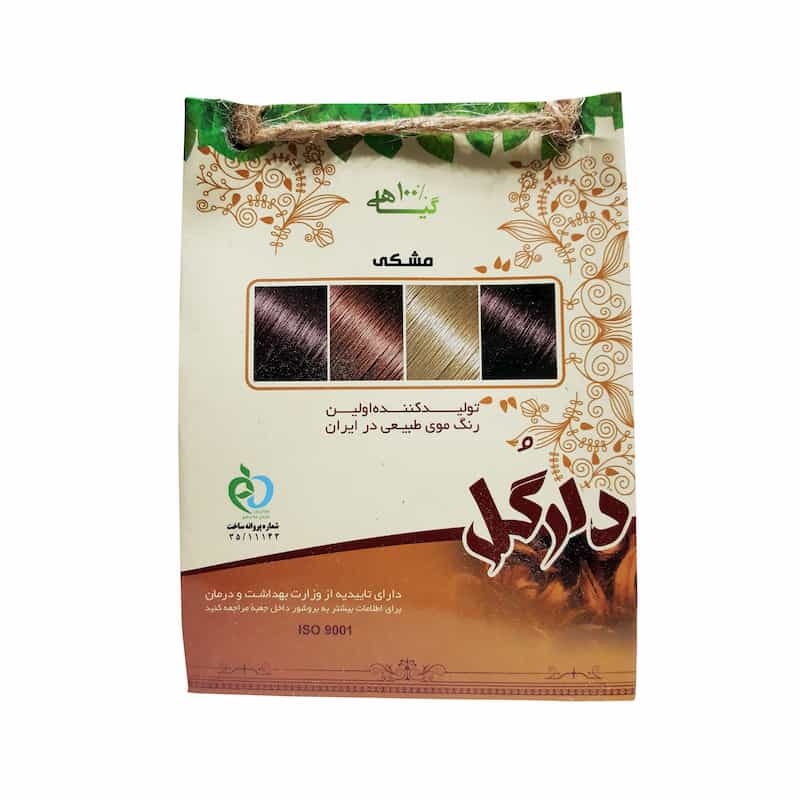 رنگ موی گیاهی قهوه ای تیره (دارگل)