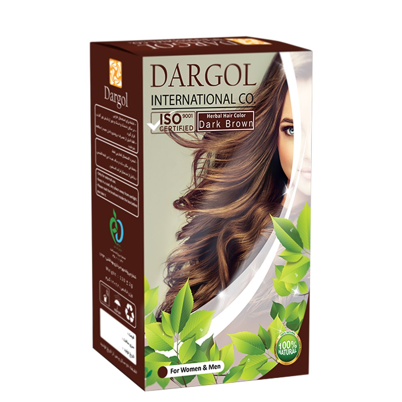 رنگ موی گیاهی قهوه ای روشن (دارگل)